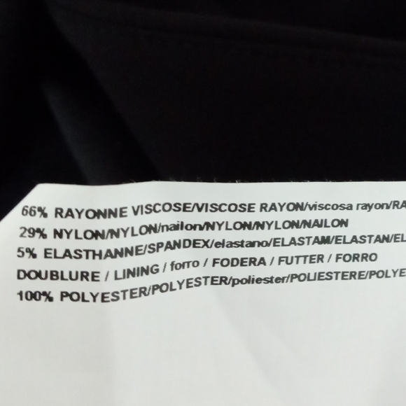 JOSEPH RIBKOFF BLACK TIERED SLEEVE PEARL BUTTON COAT SIZE 4. - Picture 8 of 13